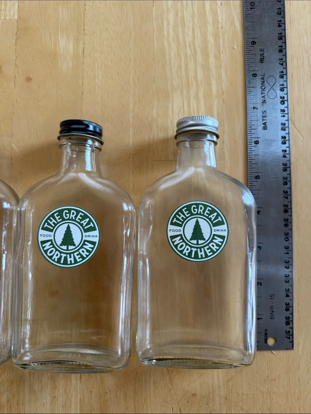 Bundle of Clear Glass Flask Bottle - Set of 4